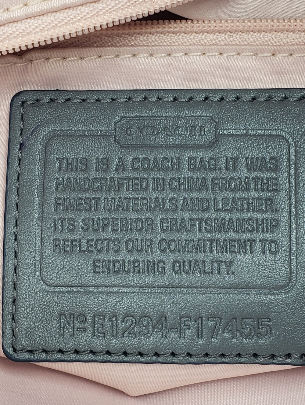 Coach Ashley Gray Leather Satchel Bag - Two-Tone Gray - Picture 9 of 16